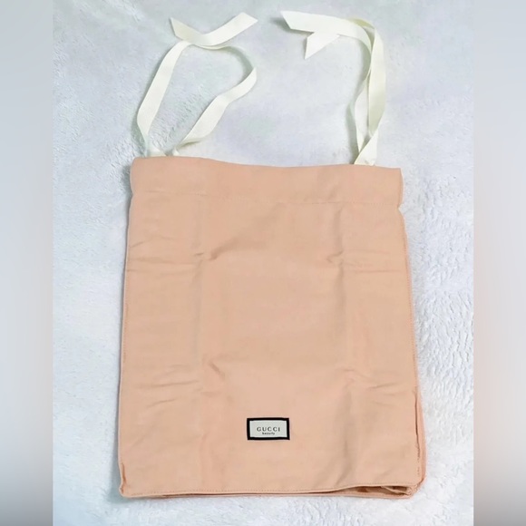 Gucci Beauty NEW LARGE Canvas Drawstring Cosmetic Makeup Toiletry Bag 14x11.5x3 - Picture 7 of 9